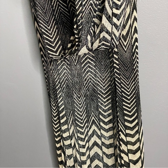 FIRE Los Angeles lacey black/cream chevron layered sheer maxi size small - Picture 4 of 8